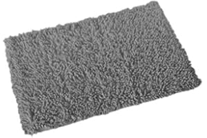 HM'S HOME'SECRET - Alfombra de Baño Roma, Color Gris. Medida: 40x60 cm. Absorbente, Antideslizante y Suave.