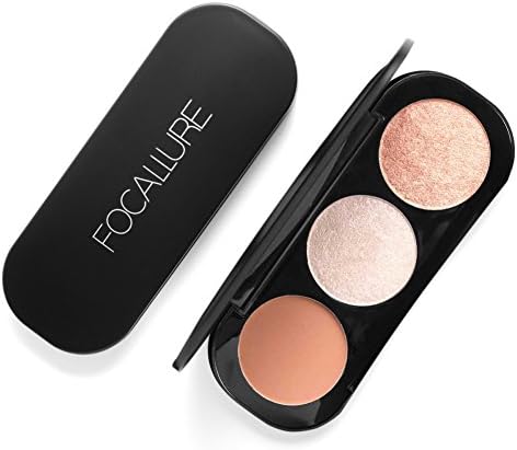 SOMEAS 3 Colors Palette Glitter Highlighter Palette T-Zone High Light Makeup with Blush Palette Highlighter Makeup Highlighter Makeup Palette