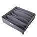 Produktbild collapasible Bambus anthrazit Unterwäsche BH Socken Krawatten BH Schublade Schrank Organizer Aufbewahrungsbox