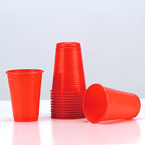 Preisvergleich Produktbild Plastic Partybecher 20Stück,Rot Kunststoffbecher.
