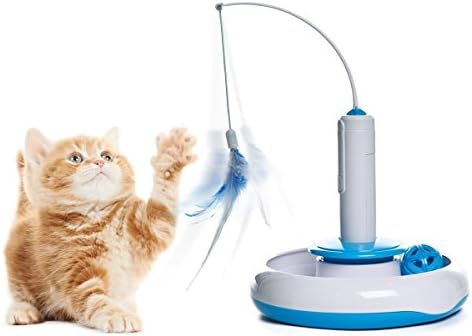 HBR Cat Toy-Cat Chase Toy IQ Chasing Plate Pets Products Kitten Toys With Moving Butterfly And Ball