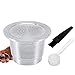Produktbild TIMLand Edelstahl Nachfüllbare Kaffeekapsel, Wiederverwendbarer Kaffeekapsel Filter, Säurebeständig Gute Filtration Refillable Kaffee Kapseln Pods für Nespresso