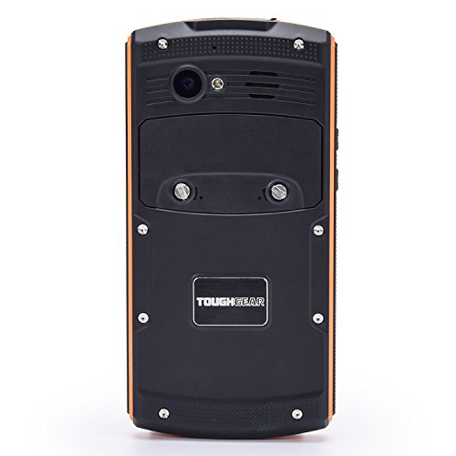 toughgear â„¢Â â€“Â Edge Smartphone (Display Touch da 4,5Â pollici (11.4Â cm), Android 4.4.2, 16Â GB di memoria, 13,0Â Mega Pixel Fotocamera, Dual SIM, 4Â G LTE sbloccato, impermeabile, resistente alla polvere, urti e cadute) Arancione