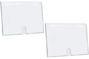 Acrimet Support Mural pour Panneau de Format Ledger A3, en Plastique Cristal Transparent avec Adhésif au Dos, Parfait pour Afficher au Bureau, au Restaurant, à l'École, à la Maison (lot de 2)