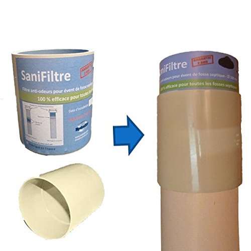 Lote para fosa séptica: filtro de olores + kit de montaje, beige, 100