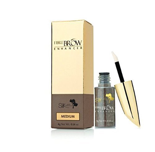 Silk Oil of Morocco’s SILK FIBRE BROW ENHANCER – Instant Brush-On Eyebrow Extensions – Better Than an Eyebrow Pencil / Brow Pencil – Natural Looking Fuller Brows – Eyebrow Makeup – Eyebrow Applicator – Brow Definer – Better Than Brow Powder. With Instruction Guide (Medium)