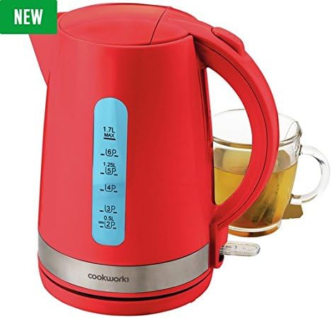 High Quality Cookworks Rapid Boil Illumination 1.7 Litre Kettle Offered in Red
