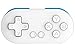 Produktbild Ake Wireless Bluetooth Gamepad Mini Game Controller Joypad Self-timer Portable fur Android IOS Windows -White with Blue