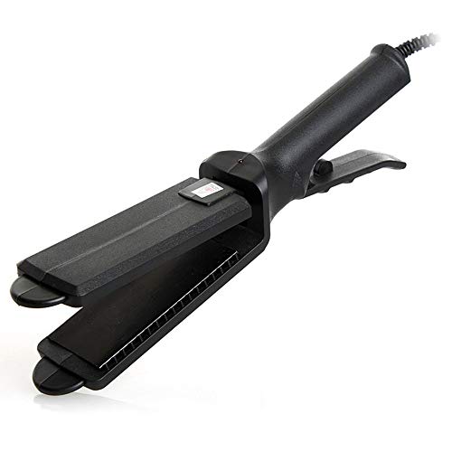 Nulijianchi2 Hair Straightener Ceramic Electric Splint Widening Straightening Plate Professional Perm Does Not Hurt Hair  Black