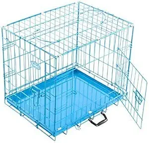 PSK Dog Cage with Removable Tray for Dogs/Rabbit Blue 30 Inch Medium