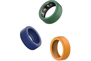 XINHONG 3 Pack Silicone Smart Ring Cover Compatible with Oura Gen 4/Gen 3, Anti-Scratch Elastic Silicone Case Protector for Men Women Working Out Gym (Orange+Green+Blue, M)