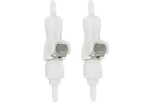 BBTUS 2 piezas1/8"3/16"1/4 "1/8" 90 grados mangueras de plástico de codo desconexión de acoplamiento rápido válvula de corte en acoplamiento de liberación rápida (2 macho + 2 hembra) (1/8 ")