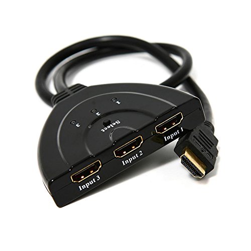 ABCTen 3 Buchse HDMI 1080p Verteiler Kabel Automatische / Manuelle Umschaltung Für HDTV