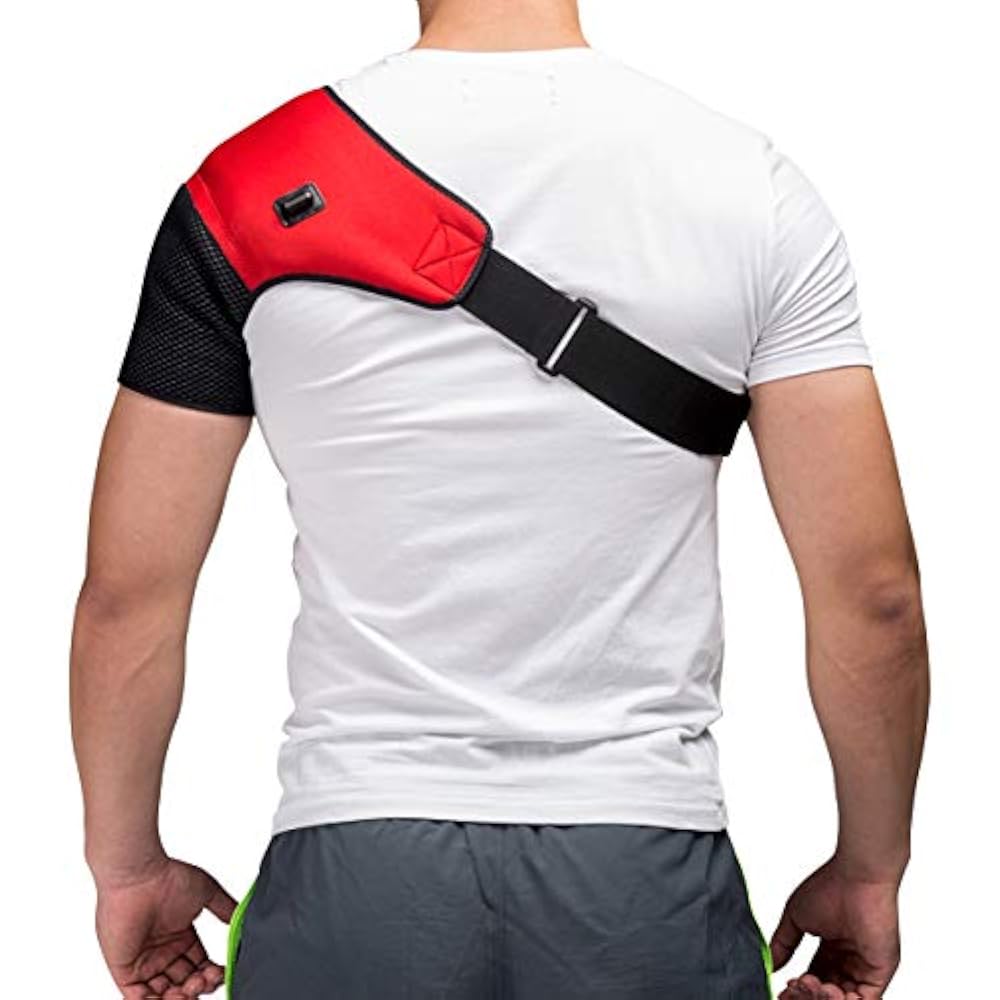 WELL-DAY Graphene Ferninfrarot Wärmetherapie Schulterbandage, elektrisches Heizpolster, Schmerzlinderung