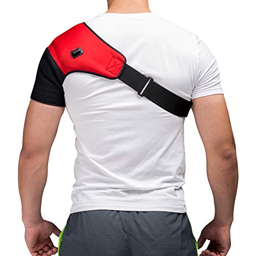 WELL-DAY Graphene Ferninfrarot Wärmetherapie Schulterbandage, elektrisches Heizpolster, Schmerzlinderung