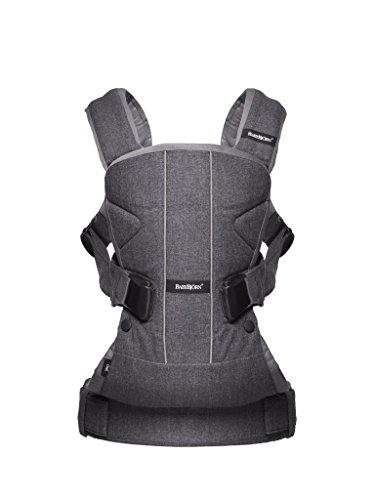 BABYBJORN Baby Carrier One (Denim Grey/Dark Grey, Cotton Mix)