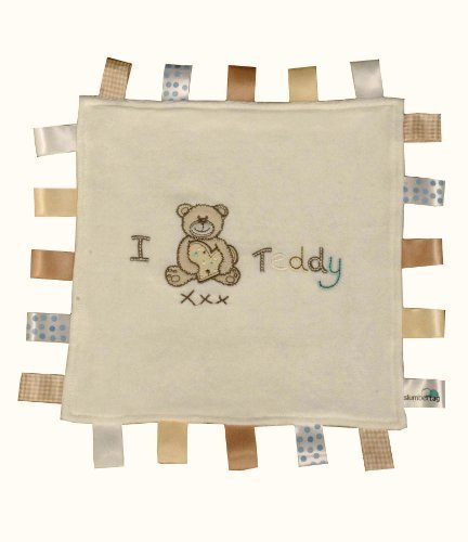 SLUMBERTAG Baby Comforter Security Blanket I LOVE TEDDY - Velour