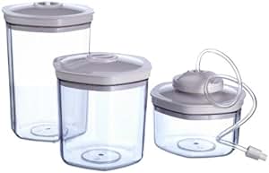 Amazon.de: Caso Vakuumier Behälter Set, 3 teilig mit Deckel: 0, 75 l; 1