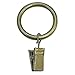 Produktbild SPRINGS WINDOW FASHIONS 7 Pack Rustic Antique Brass Finish Metal Ring With Clip by Spring Window Fashions