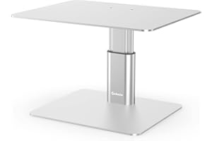 GOKEDA Support de Moniteur de Bureau réglable en Hauteur - en métal - Compatible avec Ordinateur Portable, Ordinateur, écran, iMac, TV, PC, Bureau Bureau et Maison (PC jusqu'à 15 kg)