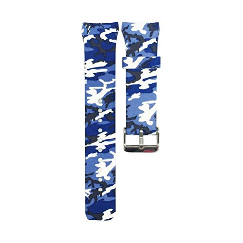 Malloom Camuflaje Deportes Silicona Pulsera Correa Bandas para Samsung Gear Fit2 Pro (D)