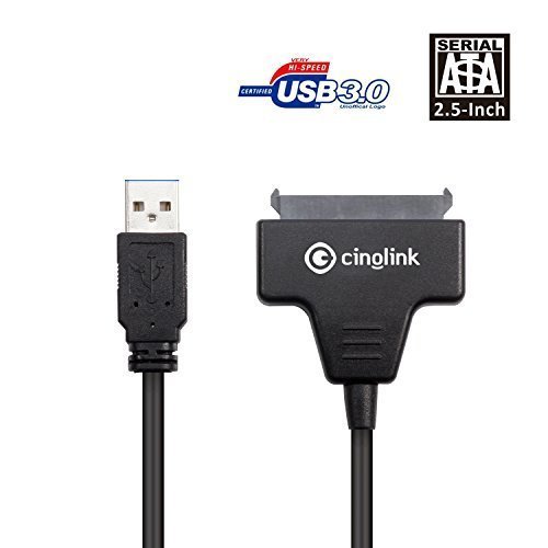 Cinolink®Adapter USB 3.0 zu SATA 2 USB 3.0 Kabel zu SATA für 2.5 HDD SSD