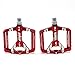 Produktbild Willyn Radsport Kugellager MTB Pedal Trekking Fahrrad Pedale Fahrradpedale (Rot)