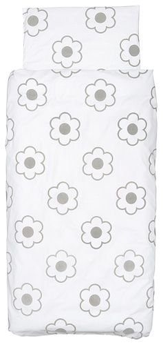 Jollein Duvet Cover - Organic - Flower Gray - 100 X 140 cm