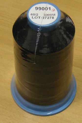 Maschinen-Stickgarn Unterfaden schwarz 60/2 5000 m (0,002 €/m)