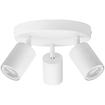 ZMH LED plafondlamp hal plafondlamp woonkamer - moderne 3-vlammige plafondspot witte ronde spot GU10 draaibare ganglamp spot voor slaapkamer keuken