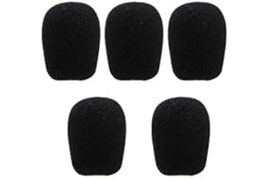 EELABPER Lot de 5 bonnettes en mousse pour microphone 5 tailles Noir
