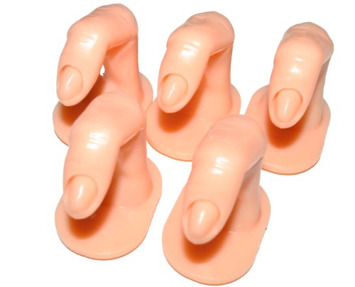 5 x Professional Finger Practice Training Display Nail Art False Tip Acrylic