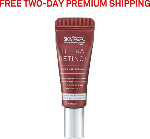 SkinPep Ultra Retinol 0.5% Serum 7ml - Helps To Reduce The Appearance Of Fine Lines + wrinkles + dark spots + 0.5% Pure Retinol - SkinPep Best Choice For Premium Quality Retinol