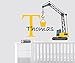 Produktbild Custom Name Truck Baumeister – Best Seller Serie – Baby Boy Dekoration – Wandbild Wand Aufkleber Aufkleber für Home Interior Dekoration Auto Laptop (Bin), Wide 22" x 18" Height