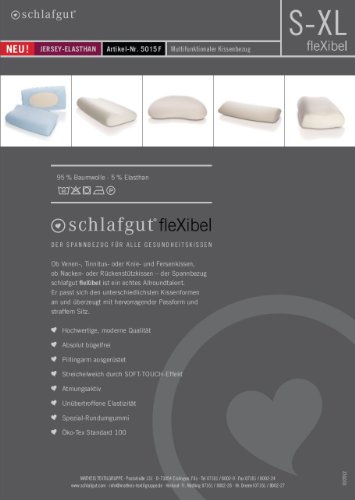 schlafgut 5015F-00002000-601-052 Kissen flexibel Kissenbezug, Woll-Mischgewebe, aqua, Sondergrößen, 42.0 x 26.0 x cm - 7