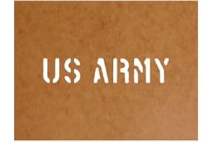 Copytec #15111 Pochoir en carton huilé Motif "US Army" 2,5 x 13 cm Compatible avec M38a1 M1008 HMMWV semi-chenillé Chevrolet GMC remorque