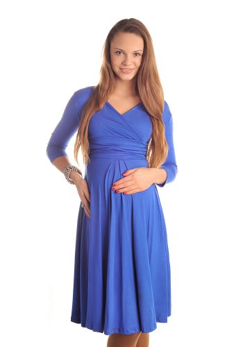 Gorgeous Maternity Dress Vneck Pregnancy Clothing Size 8 10 12 14 16 18 Top 4400 Variety of Colours (14, Royal Blue)