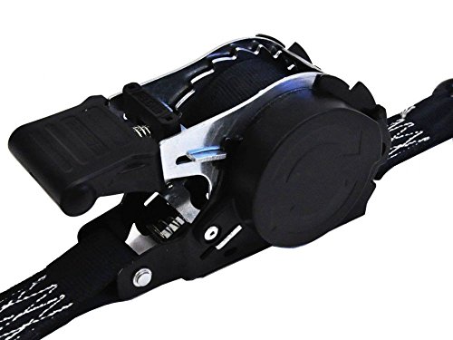 2x Automatik Spanngurt selbstaufwickelnd im Set, 3,65m lang, Gurtbreite 25mm, LC 340 daN, Automatik Zurrgurte mit S-Haken & Aufrollautomatik - 6