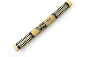 COCO PAPAYA Bâton de Pluie 50cm en bambou motif Tortue. Rain stick.