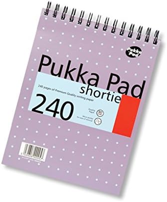 1 x Pukka Pad Shortie Lined Paper 240 Page Notepads 178 x 235 mm (Pink Cover)