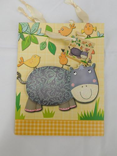 Medium Yellow Hippo gift bag
