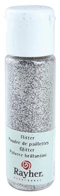 Rayher Poudre de paillettes ultrafine argent 20ml rayher