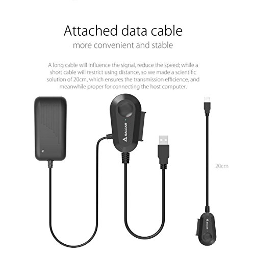 USB 3.0 zu SATA Adapter Kabel / Konverter für 2,5 / 3,5 Zoll SATA HDD/SSD mit 12V 2A NETZTEIL Schwarz - 3