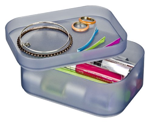 WENKO 20995100 Organizer Ice Cube S Grau - stapelbar, Kunststoff - Polypropylen, 15.5 x 7 x 11.5 cm, Grau