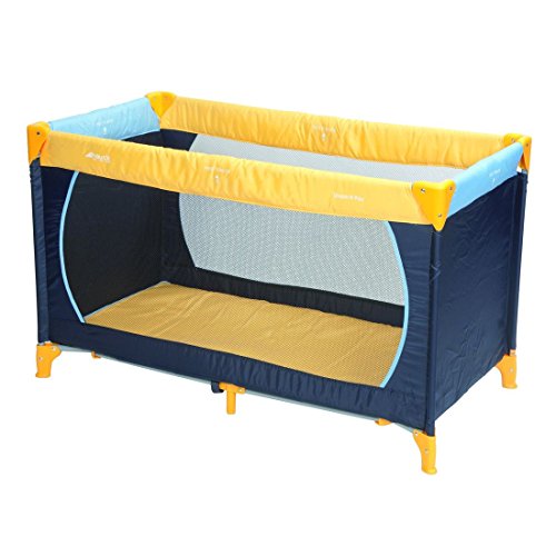 Hauck Dream N Play Travel Cot Yellow Blue