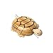 Produktbild Creative Toys Tortue en Bois sculptée à la Main en Bois jouet décoration Maison Avec 4 roues Jaune