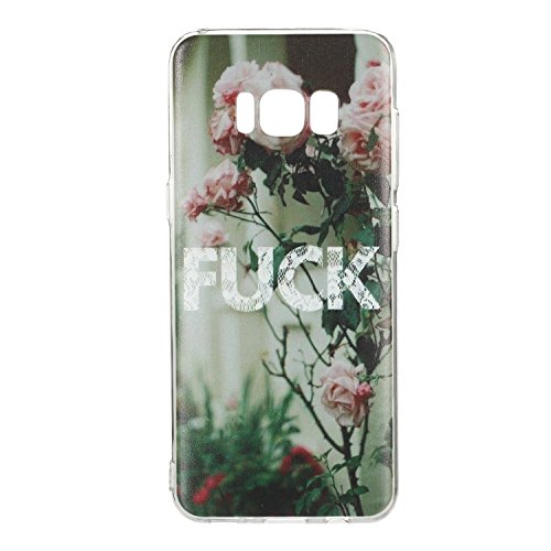 Galaxy S8 Plus Hülle,HandyHülle für Samsung Galaxy S8 Plus,Leeook Kratzfeste Scratch-Resistant Hülle TPU Case Schutzhülle Silikon Crystal Kirstall Clear Case Durchsichtig Kreative Fuck Rose Malerei Muster Transparent Weichem Silikon Schutzhülle Handy Gürtel Tasche Schutzhülle Hülle Case Cover Abdeckung Etui TPU Bumper Schale für Samsung Galaxy S8 Plus + 1 x Schwarz Eingabestift-Fuck Rose - 2