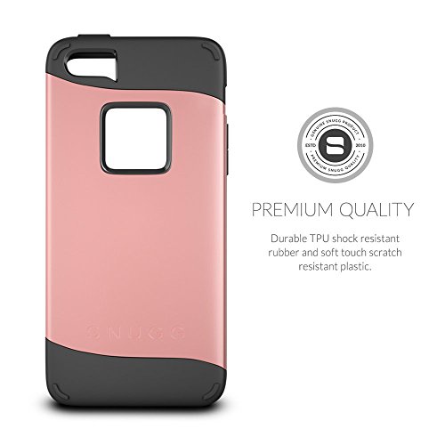 iPhone SE Case, Snugg Apple iPhone SE Dual Layer Slim Case Cover [ Infinity Series ] - Protective Bumper Shell Skin - Rosegold