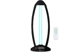 CARSO UV Sterilisationslampe mit Ozon UV-C Lampe 65W Antibakterielle Desinfektionsrate 99% - Desinfektionslampe für Heim - Raum - Büro - Schule (Black)