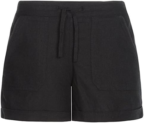 Metzuyan Ladies Linen Shorts with Pockets - Summer Beach Hot Pants
